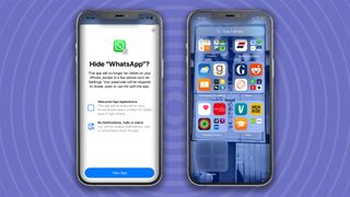 Screenshots on how to enable Hidden App on iOS 18