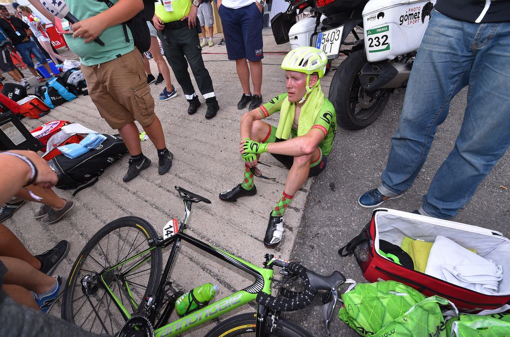 Andrew Talansky (Cannondale-Drapac) takes it in after the stage