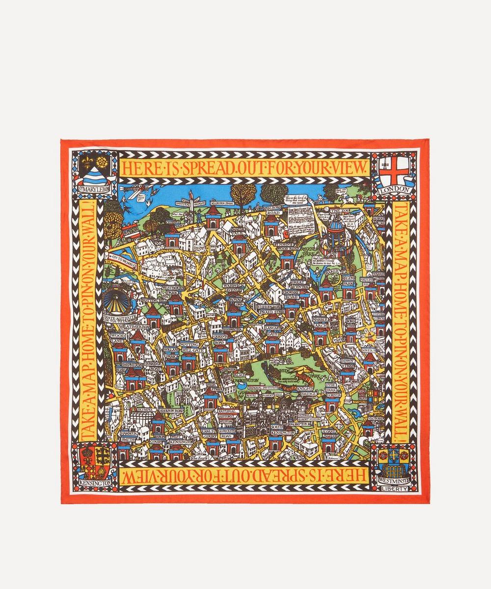 Big Smoke Silk Twill Scarf (45x45cm)