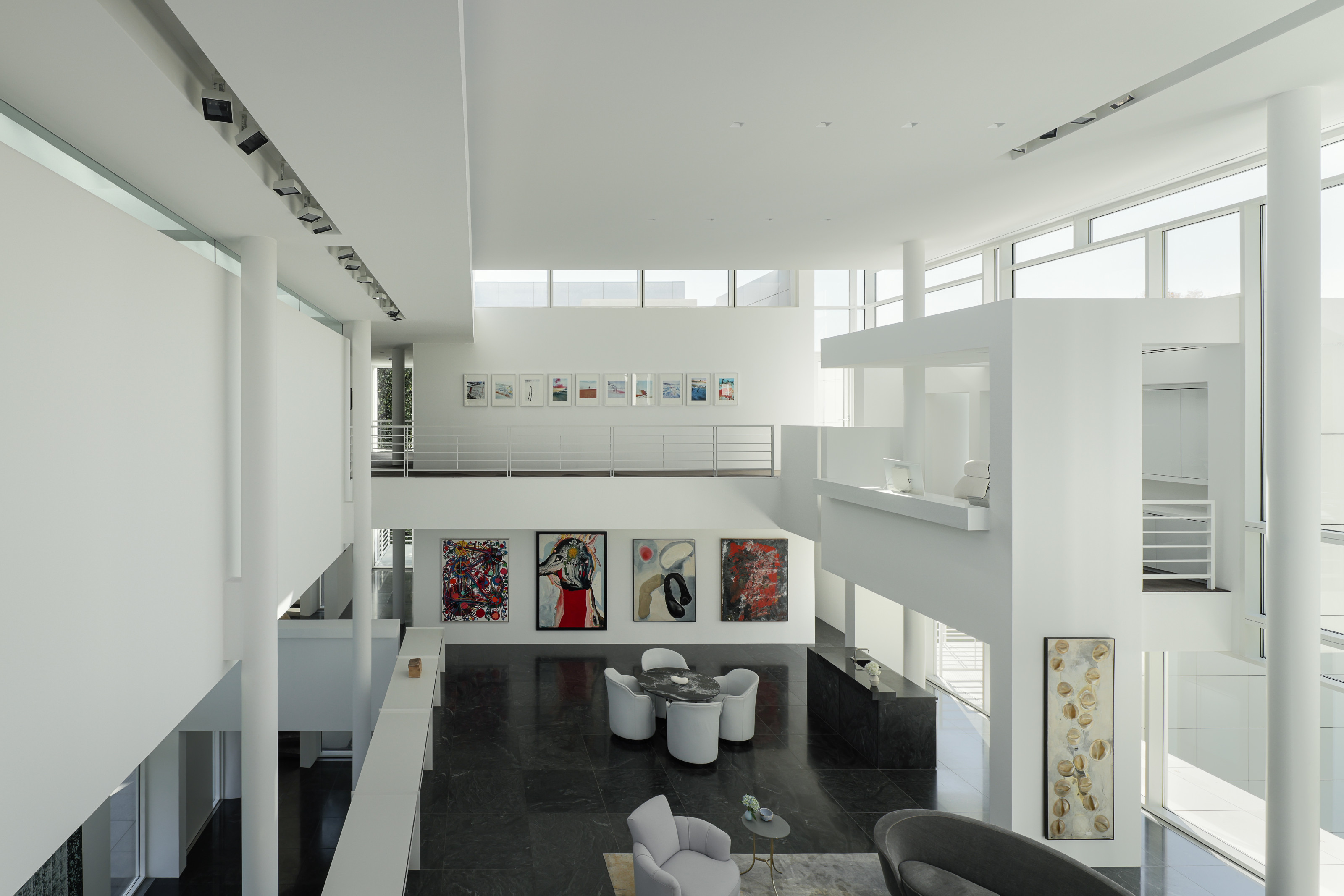 The main atrium in the Rachofsky House