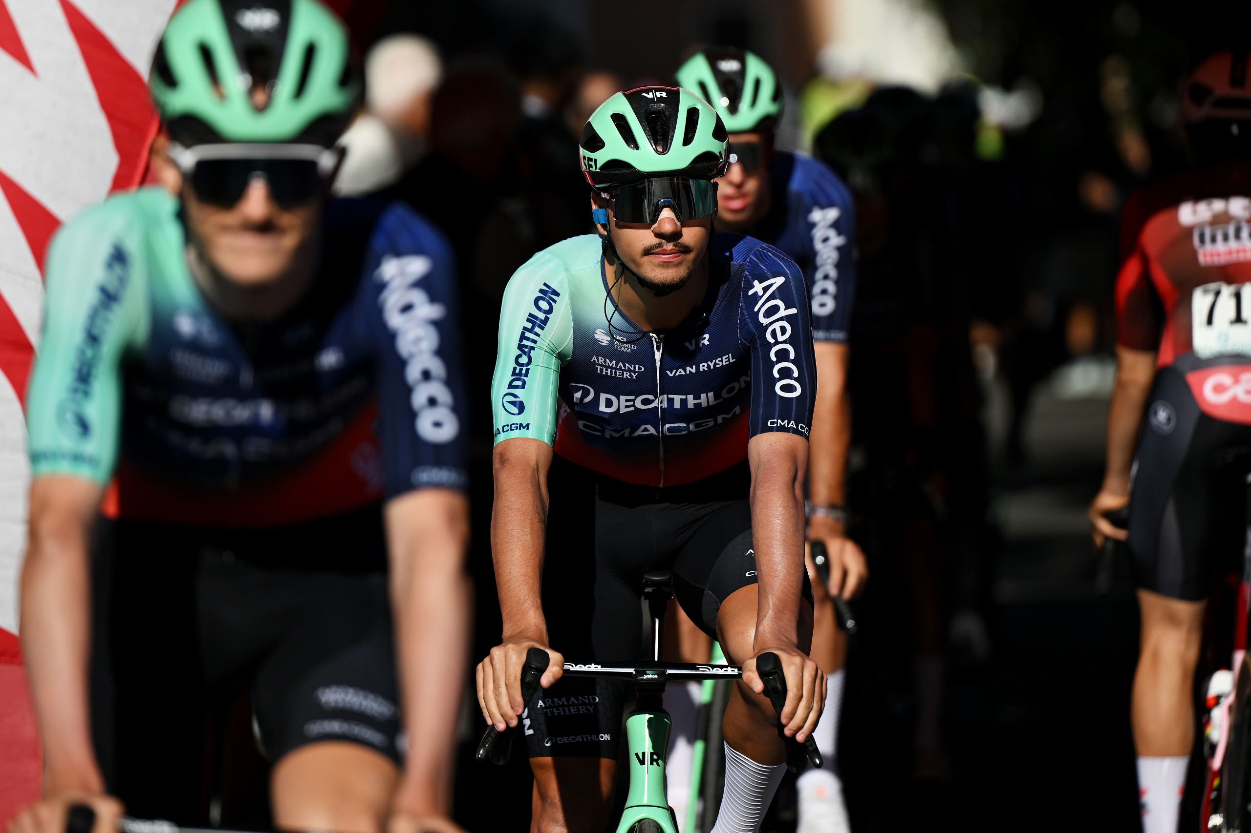 Noa Isidore at the start of Giro dell'Emilia