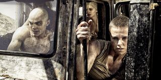 Nicholas Hoult and Charlize Theron in Mad Max: Fury Road
