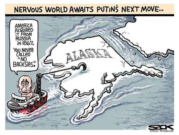 Political cartoon Putin Russia Crimea