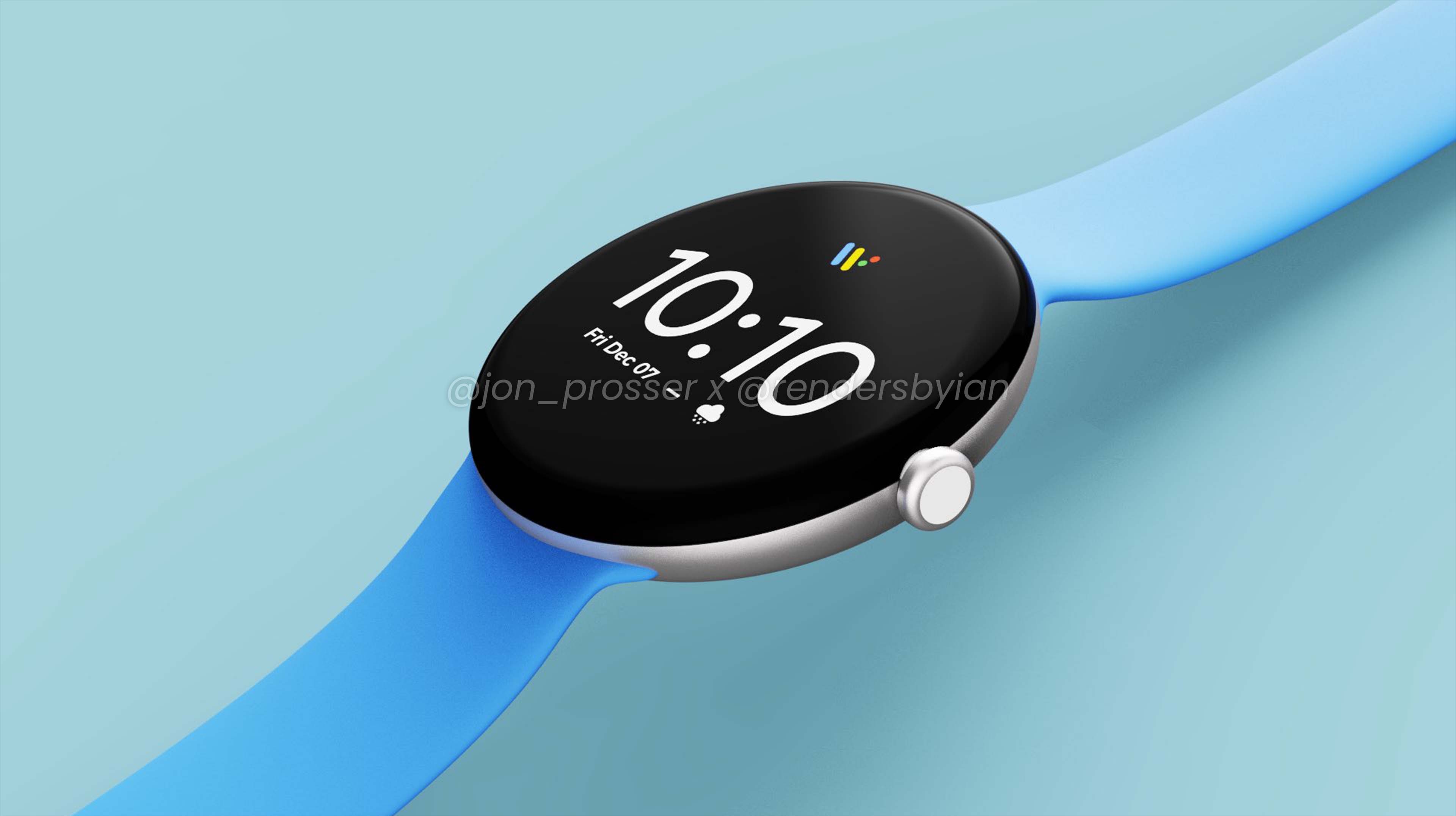 Leaked 3D render of Google Pixel Watch