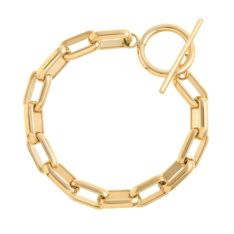 Orelia gold paperclip chain bracelet