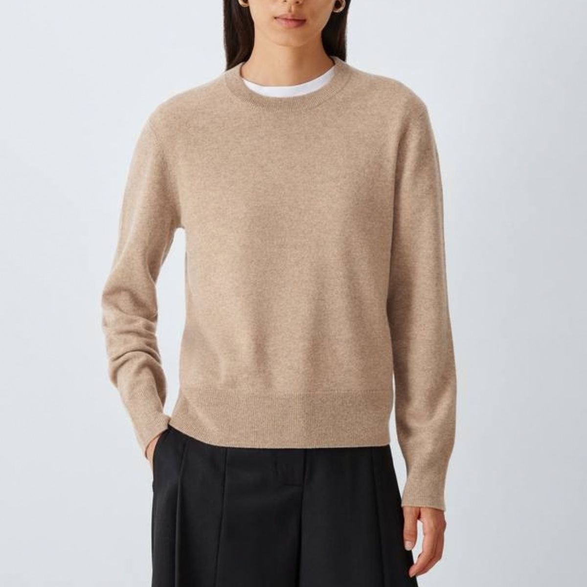 john Lewis camel cashmere jumper