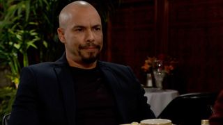 Bryton James as Devon upset in The Young and the Restless