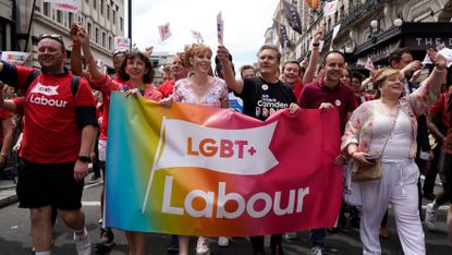 Keir Starmer and Angela Rayner take part in Pride Parade, London 2 July 2022