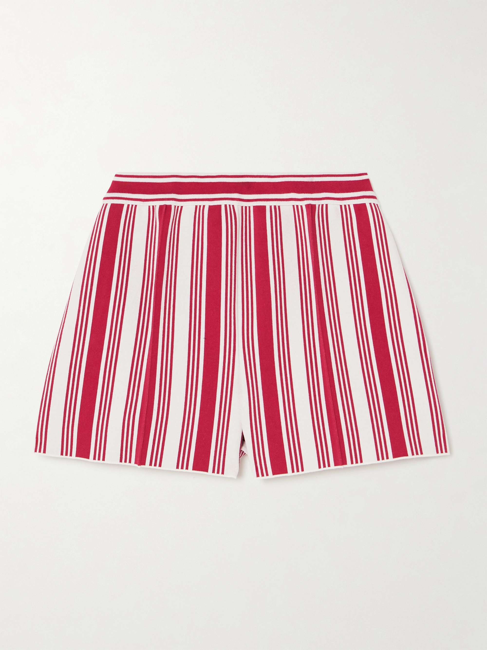 Savannah Striped Cotton-Blend Shorts