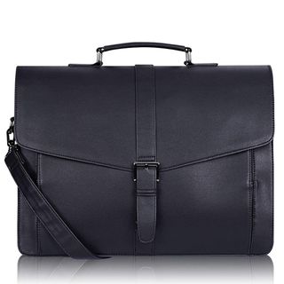 Estarer Men's Leather Briefcase for MacBook Pro