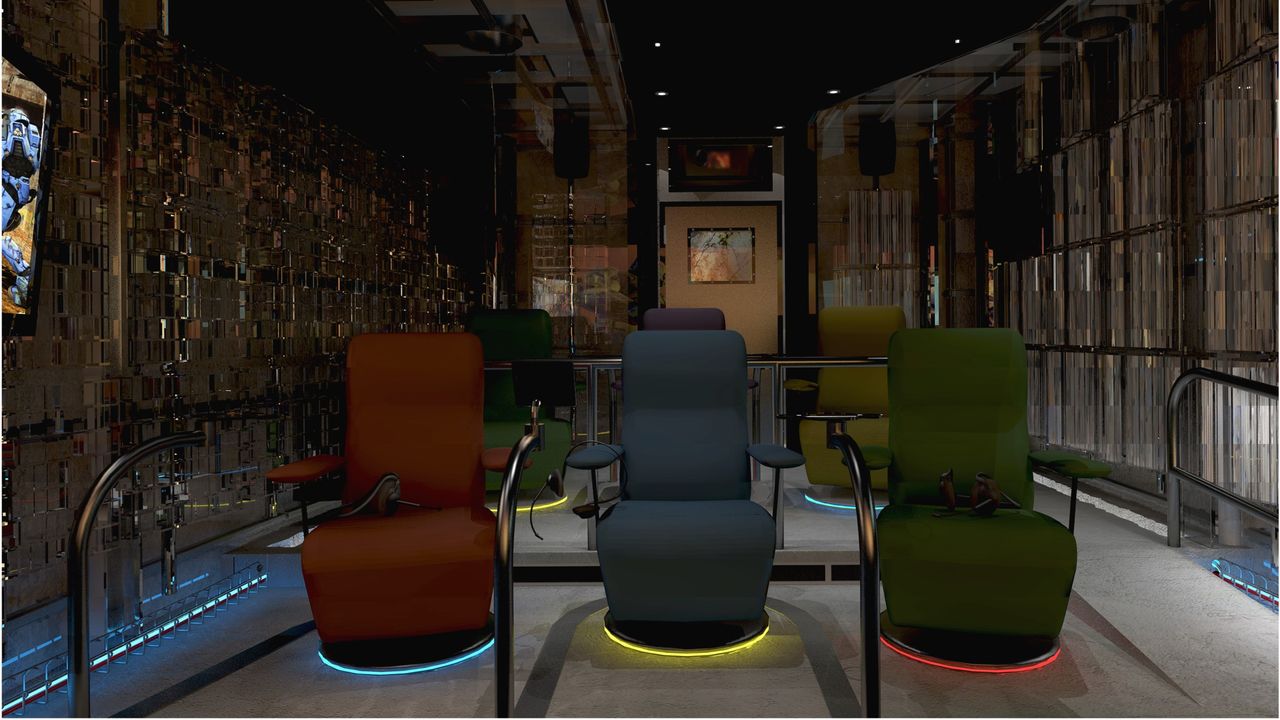 Home theater gaming room seating