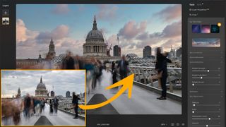 Luminar Neo screenshot showing image of London's St. Paul's Cathedral