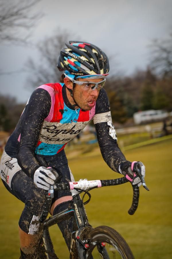 Chris Jones (Rapha-Focus) spent the entire race solo in third