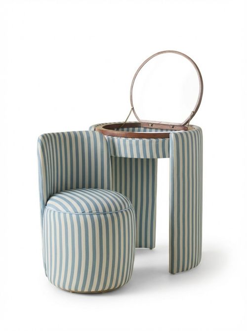 Jane Stripe Vanity and Chair
