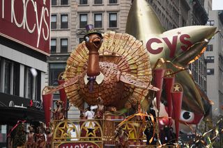 Tom Turkey float during the 2020 Macy's Thanksgiving Day Parade