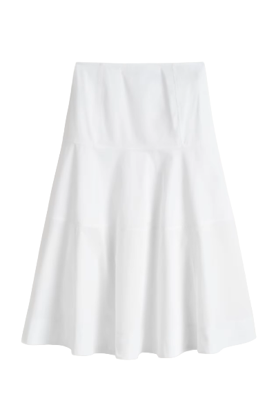 Cos, Panelled Cotton Midi Skirt 