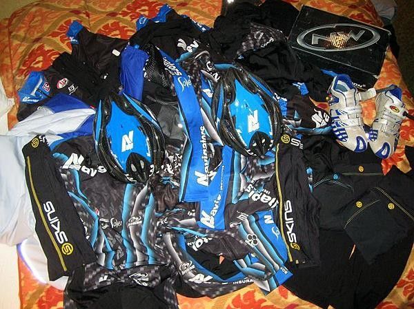 Santa Claus was kind enough to drop off copious amounts of new clothing.