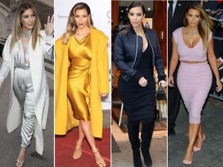 Kim Kardashian wears the head-to-toe colour fashion trend