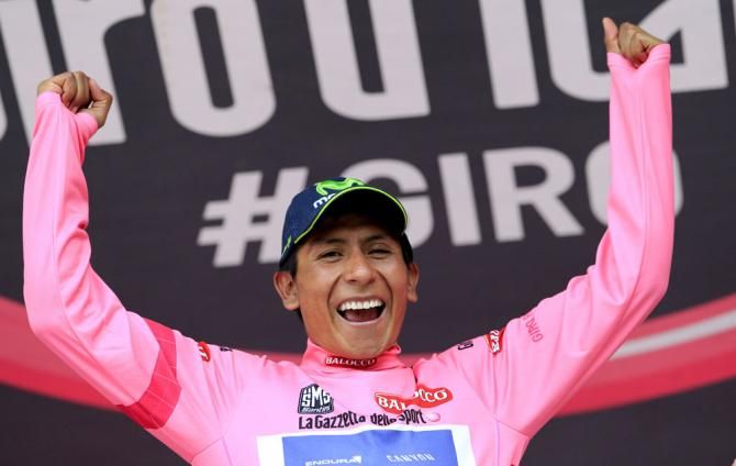 New Giro d'Italia leader Nairo Quintana (Movistar)