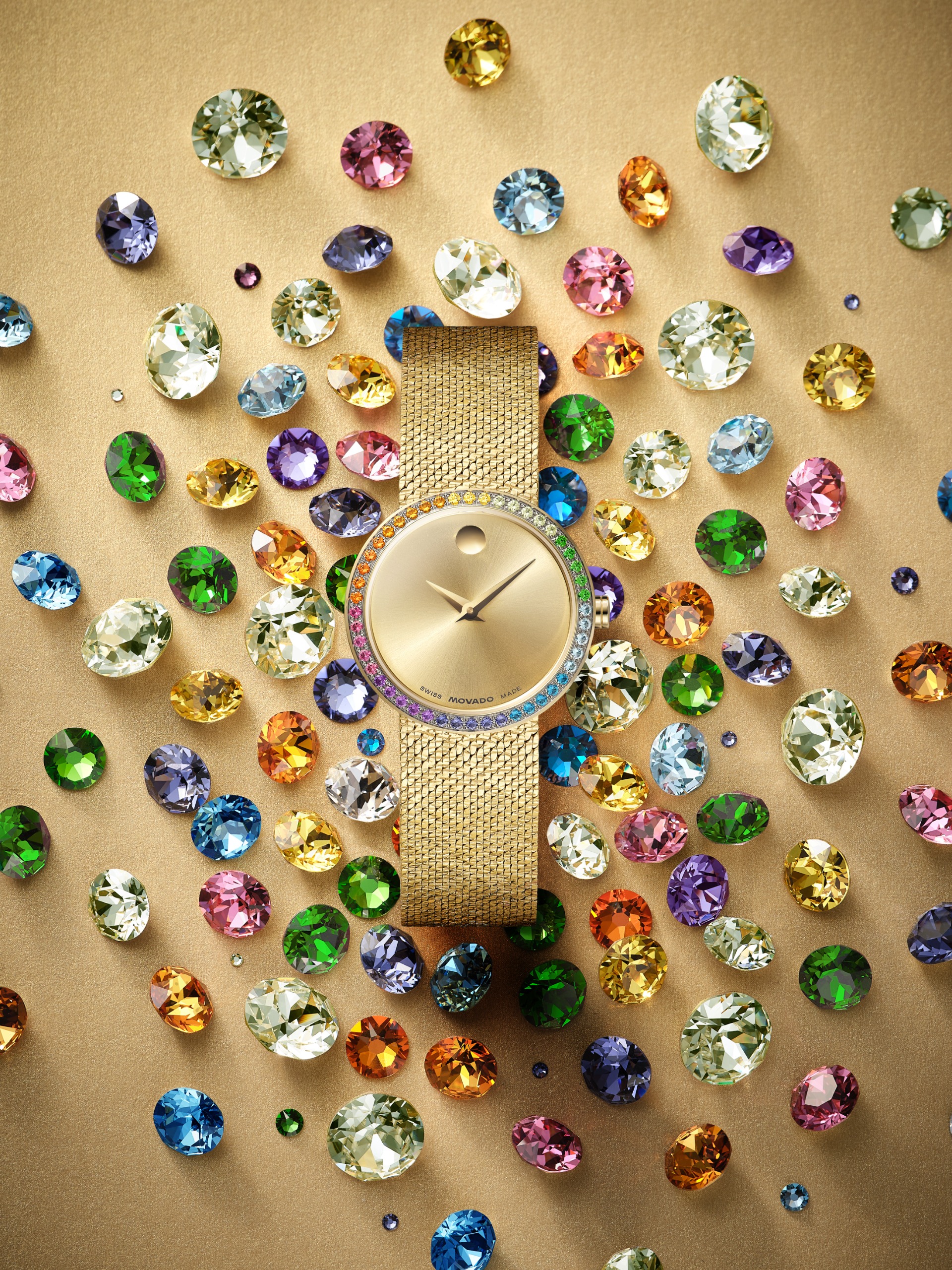 campaign photos of the watches in the Stephanie Gottlieb x Movado collaboration