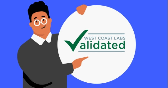 NordVPN&#039;s West Coast Labs validated, promo image