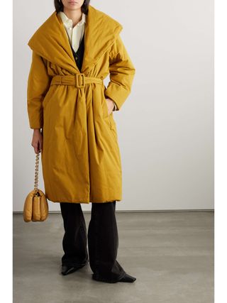 + Net Sustain Belted Padded Organic Cotton Coat