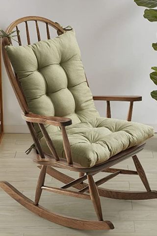 green cushions for rocking chair
