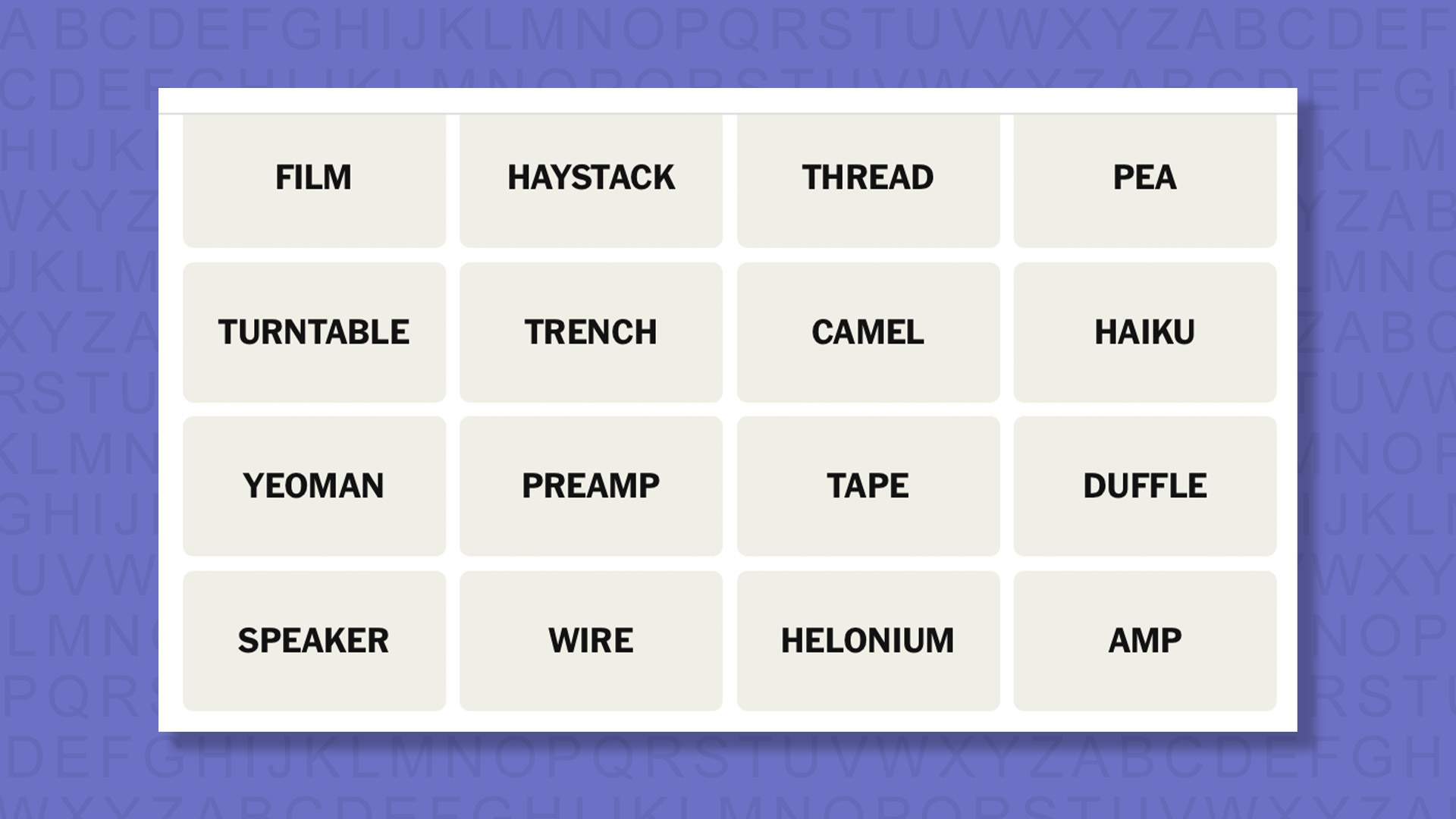 NYT Connections hints for game 848 on a purple background
