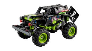 Lego Technic Monster Jam Grave Digger on white background