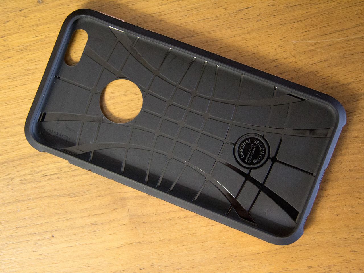 Inside of the Spigen Tough Armor case for the iPhone 6s Plus