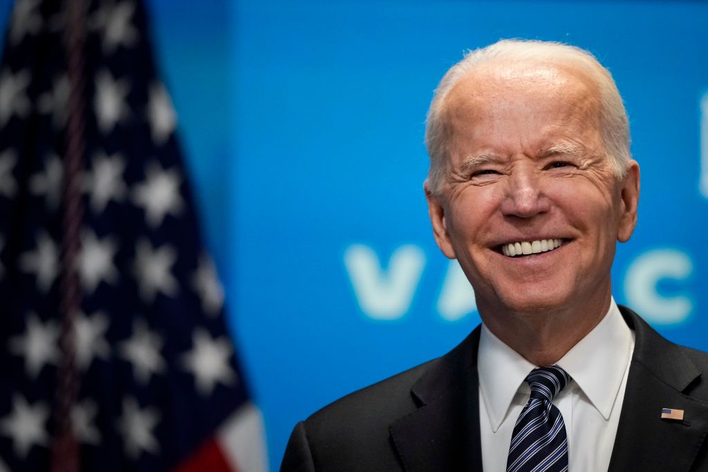 joe biden smiling.