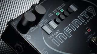 Close up of the Pigtronix Infinity Looper Pedal
