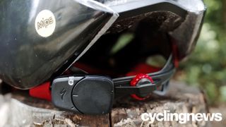 ANGi is a small sensor attached to the rear of the helmet to detect and alert emergency contacts in the event of a crash