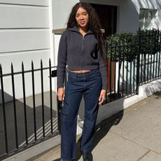 Imani wearing Uniqlo jeans