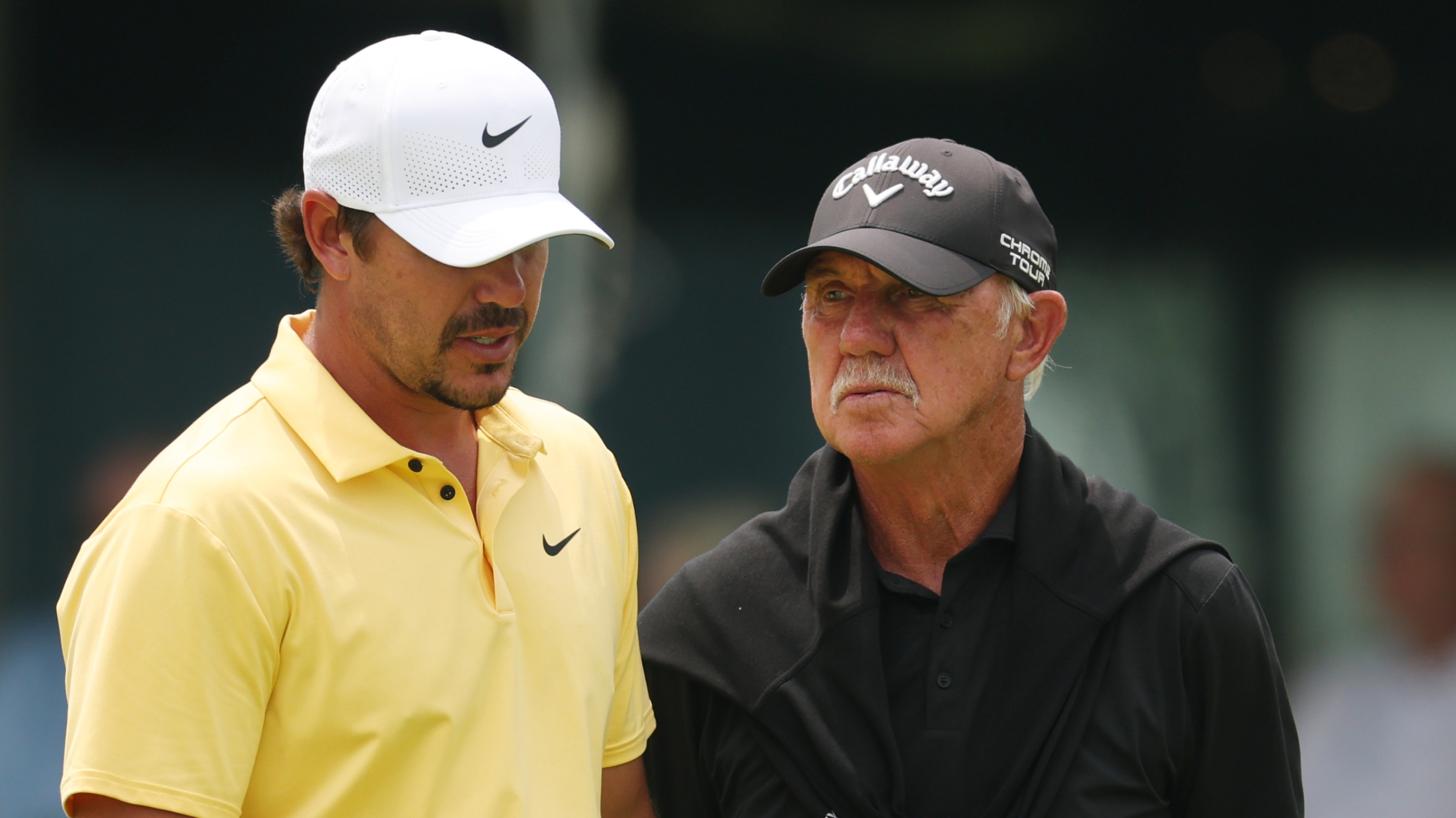 Brooks Koepka and Pete Cowen at the US Open