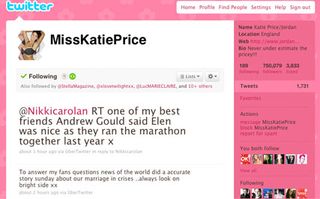 Katie Price - Katie Price Tweets marriage crisis - Katie Price marriage in crisis - Katie Price Alex Reid - Peter Andre - Elen Rivas - Celebrity News - Marie Claire