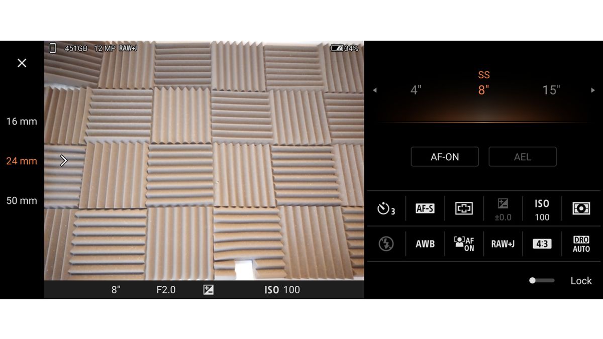 The camera mode of the Sony Xperia Pro-I