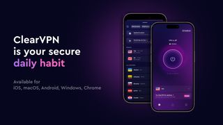 ClearVPN new app interface on mobile - promo image
