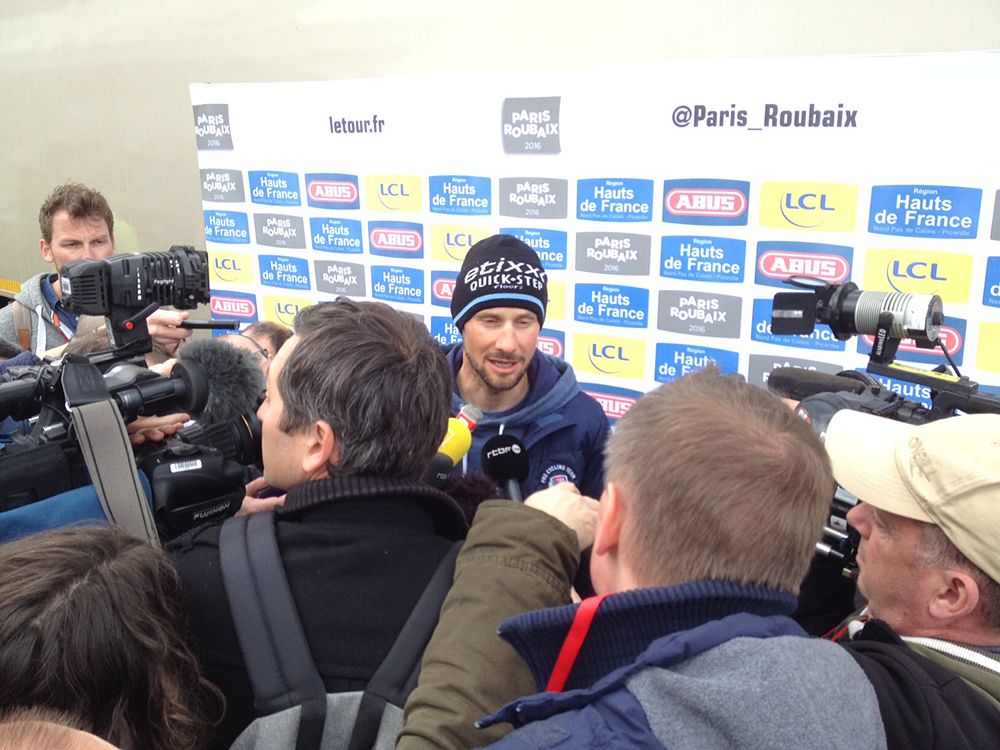 Tom Boonen (Etixx-QuickStep) at the pre-team presentation