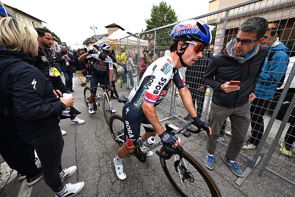 ASIAGO ITALY MAY 25 Primoz Roglic of Slovenia and Team Red Bull BORA hansgrohe reacts after the 108th Giro dItalia 2025 Stage 15 a 219km stage from Fiume Veneto to Asiago UCIWT on May 25 2025 in Asiago Italy Photo by Tim de WaeleGetty Images
