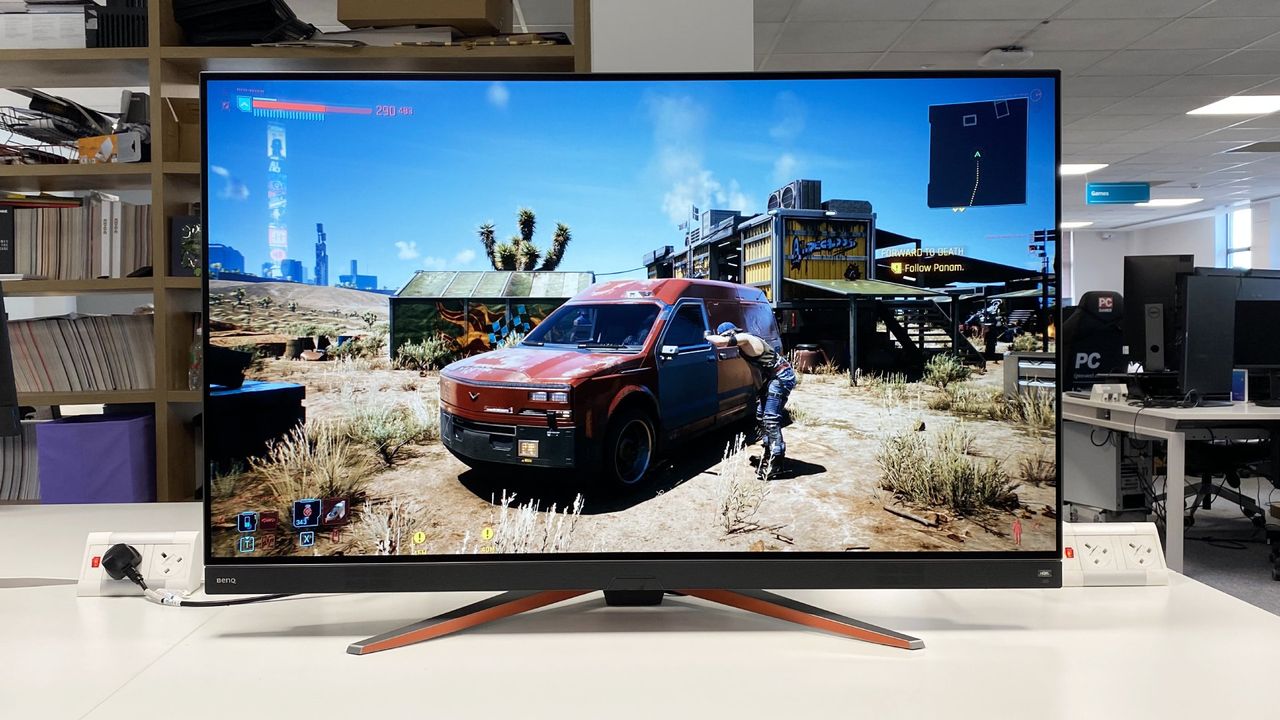 BenQ Mobiuz EX480UZ in an office setting
