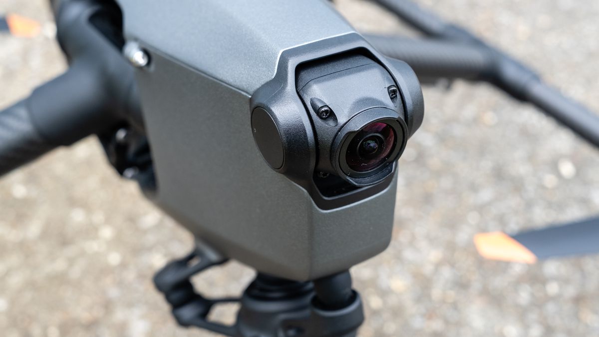 DJI Inspire 3-close up of camera left side.
