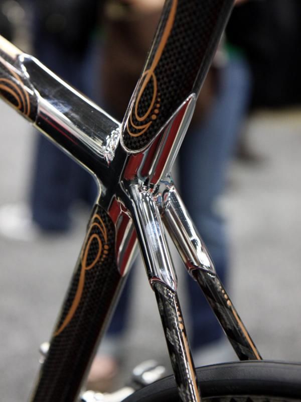 Beautiful chrome covers up the fillet brazing on this Krencker.