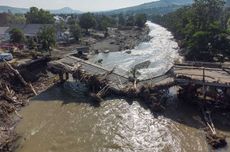 Deadly Europe floods: A bridge destroyed in Germany's Ahr Valley wine region.