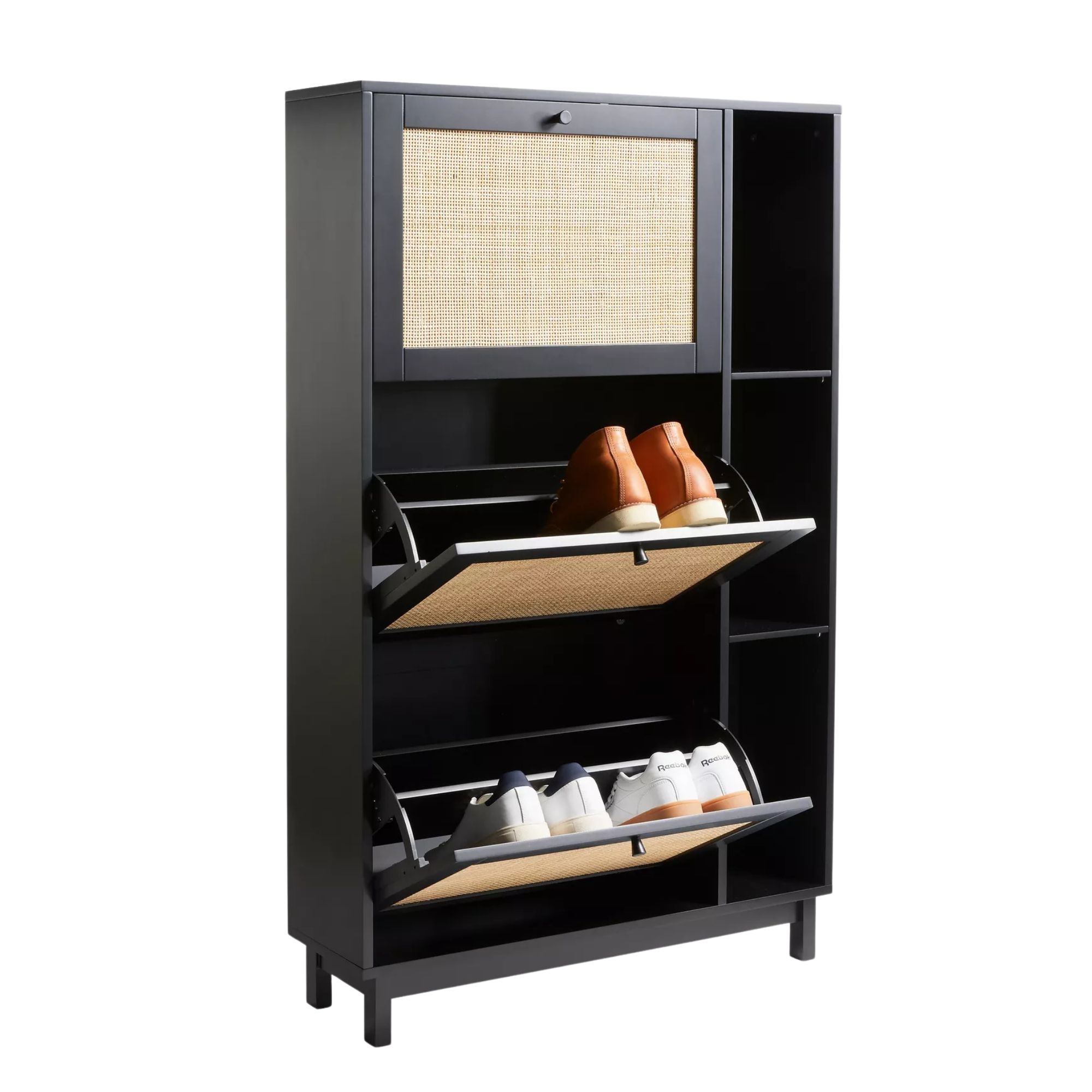 John Lewis Rattan 3 Tier Shoe Storage Unit