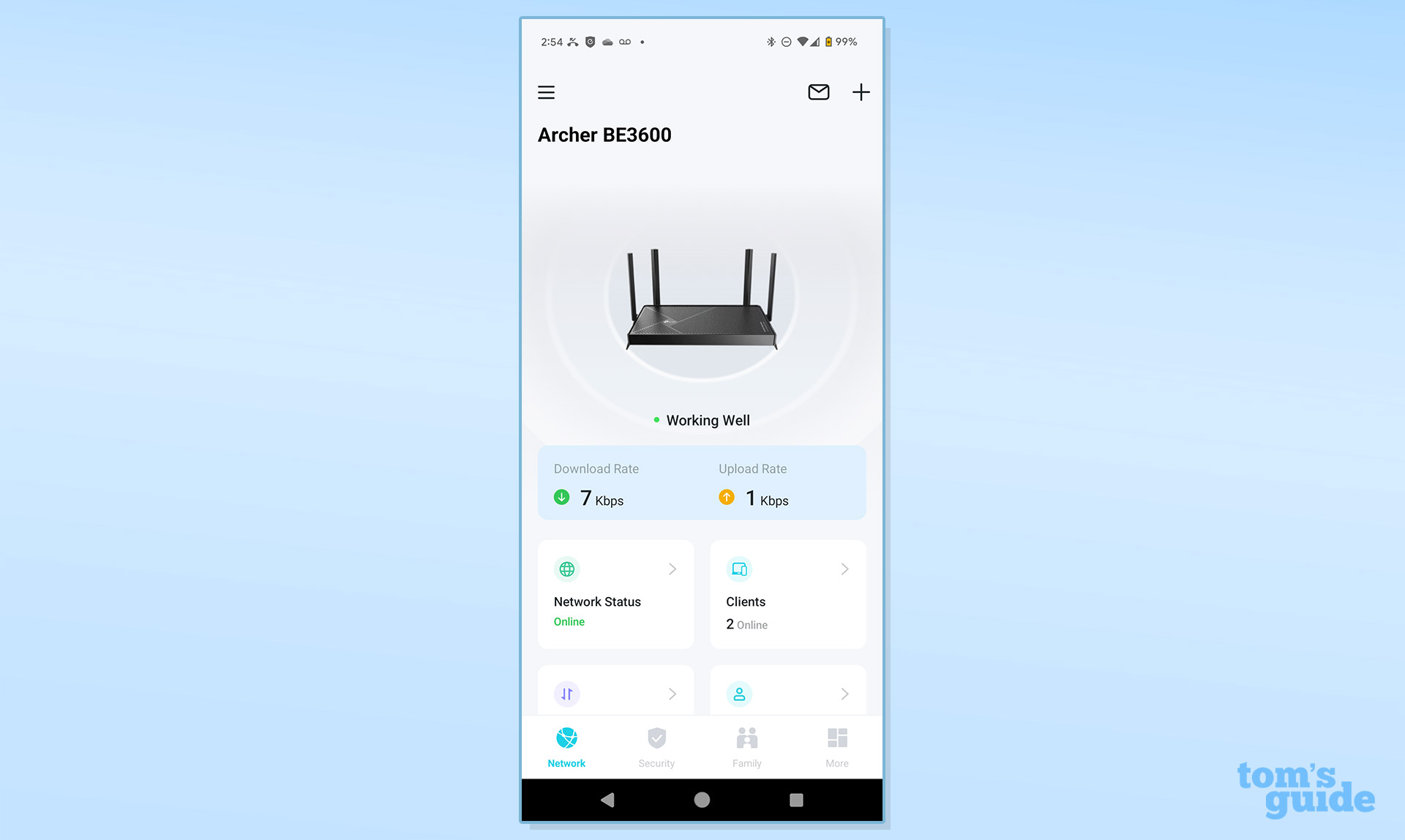 TP-Link Archer BE3600 app screenshot