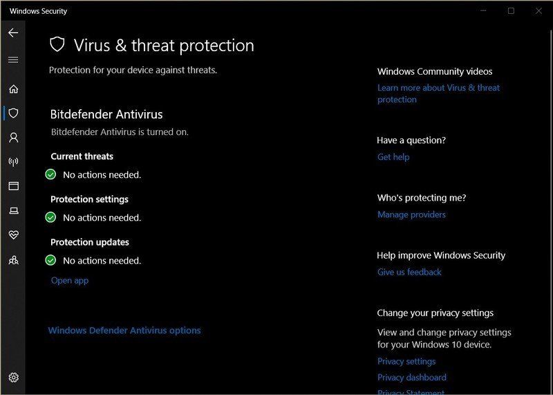 Bitdefender Antivirus Windows Security