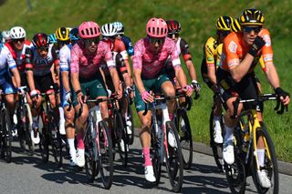 Sean Quinn (left) and Neilson Powless (center) are two Americans on EF Education-EasyPost who could be on the roster for the Maryland Cycling Classic on September 4