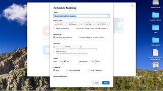 Scheduling a Zoom meeting on Mac