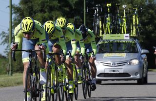 Tinkoff on stage one of the 2016 Tour de San Luis
